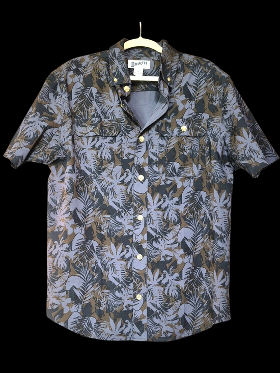 Duluth Trading Co Other - Duluth Trading Company Hawaiian Print short sleeve Button Collared Blue Medium